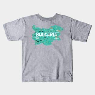 Bulgaria Illustrated Map Kids T-Shirt